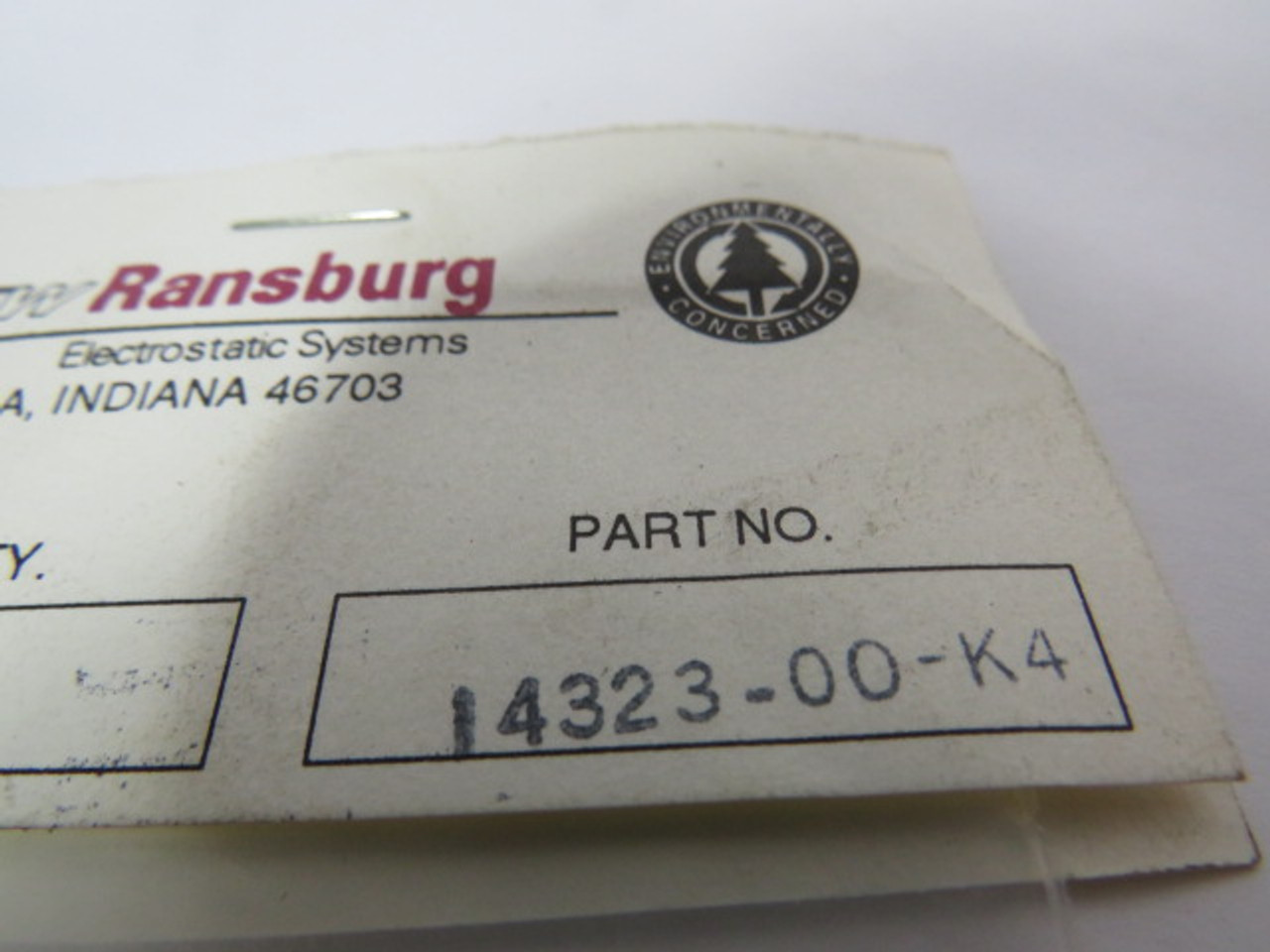 ITW Ransburg 14323-00-K4 Chevron Seal Kit 3/8" Diameter 4-Pack ! NWB !
