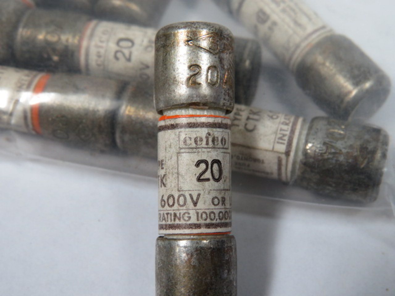 Cefco CTK-20 Fuse 20A 100V Lot of 10 USED