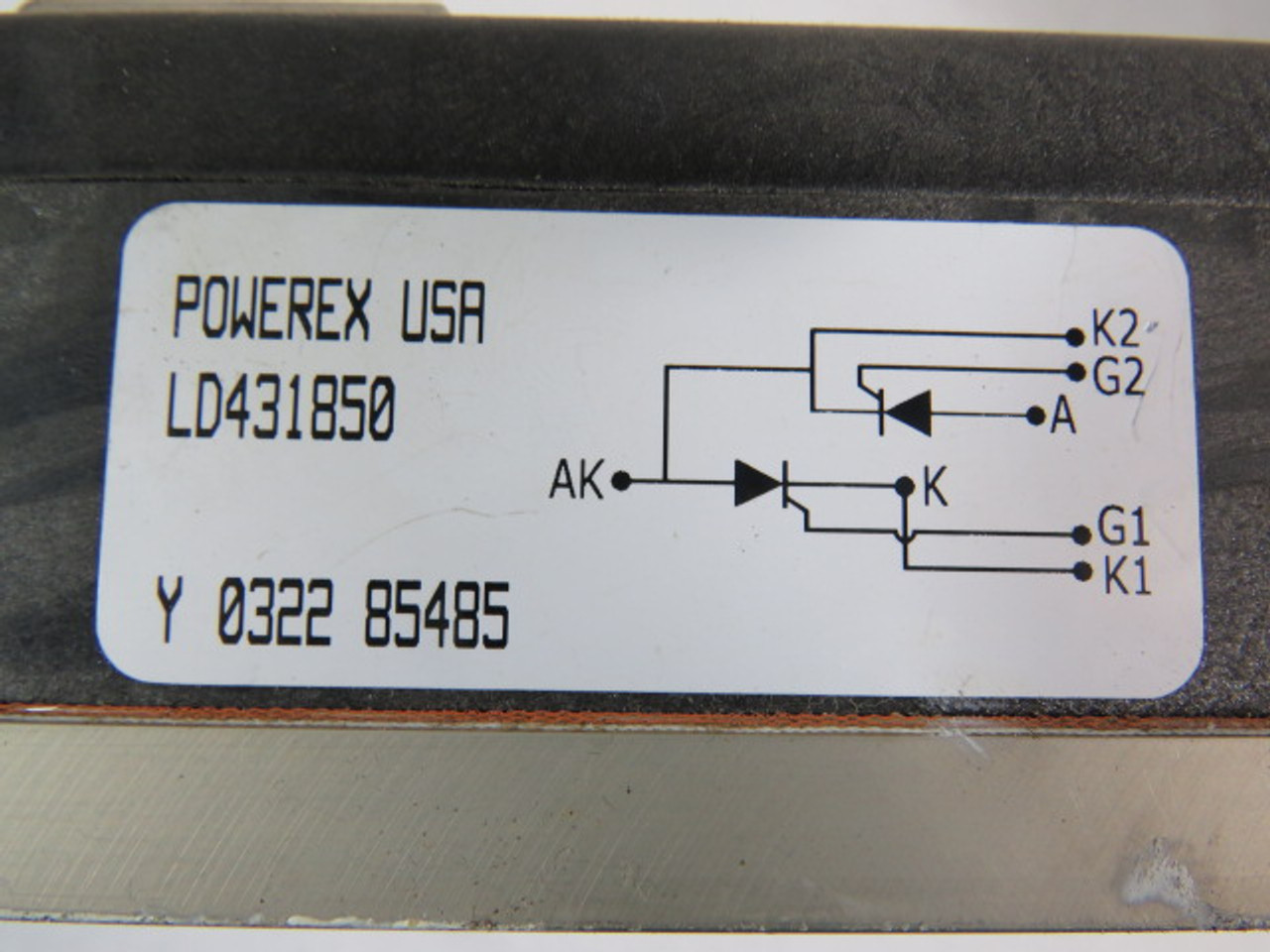 PowerRex LD431850 Dual SCR Module 500A 1800V USED
