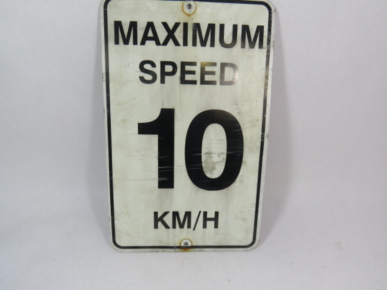 Generic Maximum Speed 10 Km/h 16"x10" Sign One-Sided USED