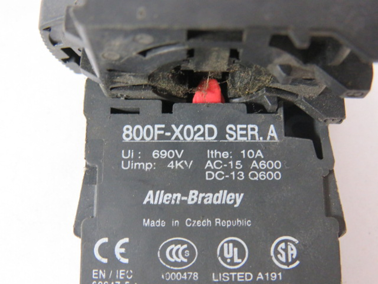 Allen-Bradley 800FP-SM22 Selector Switch 2NC 2-Position USED