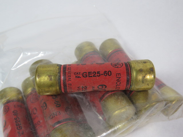 General Electric GE25-60 Fuse 60A 250V Lot of 10 USED