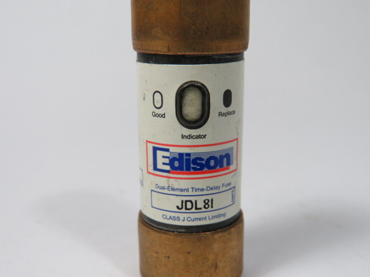 Edison JDL8I Dual Element Time Delay Indicator Fuse 8A 600V USED