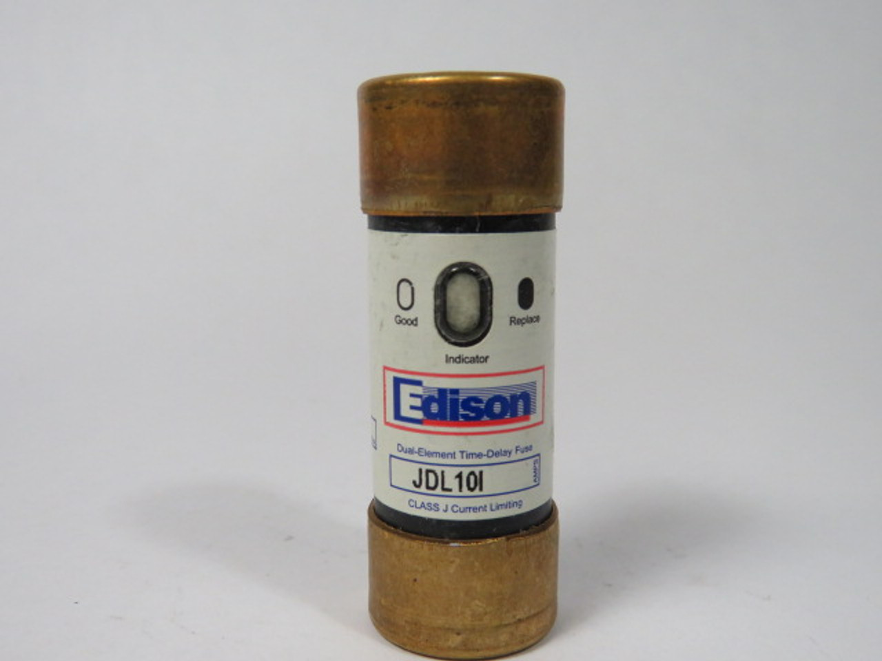 Edison JDL10I Dual Element Time Delay Indicator Fuse 10A 600V USED