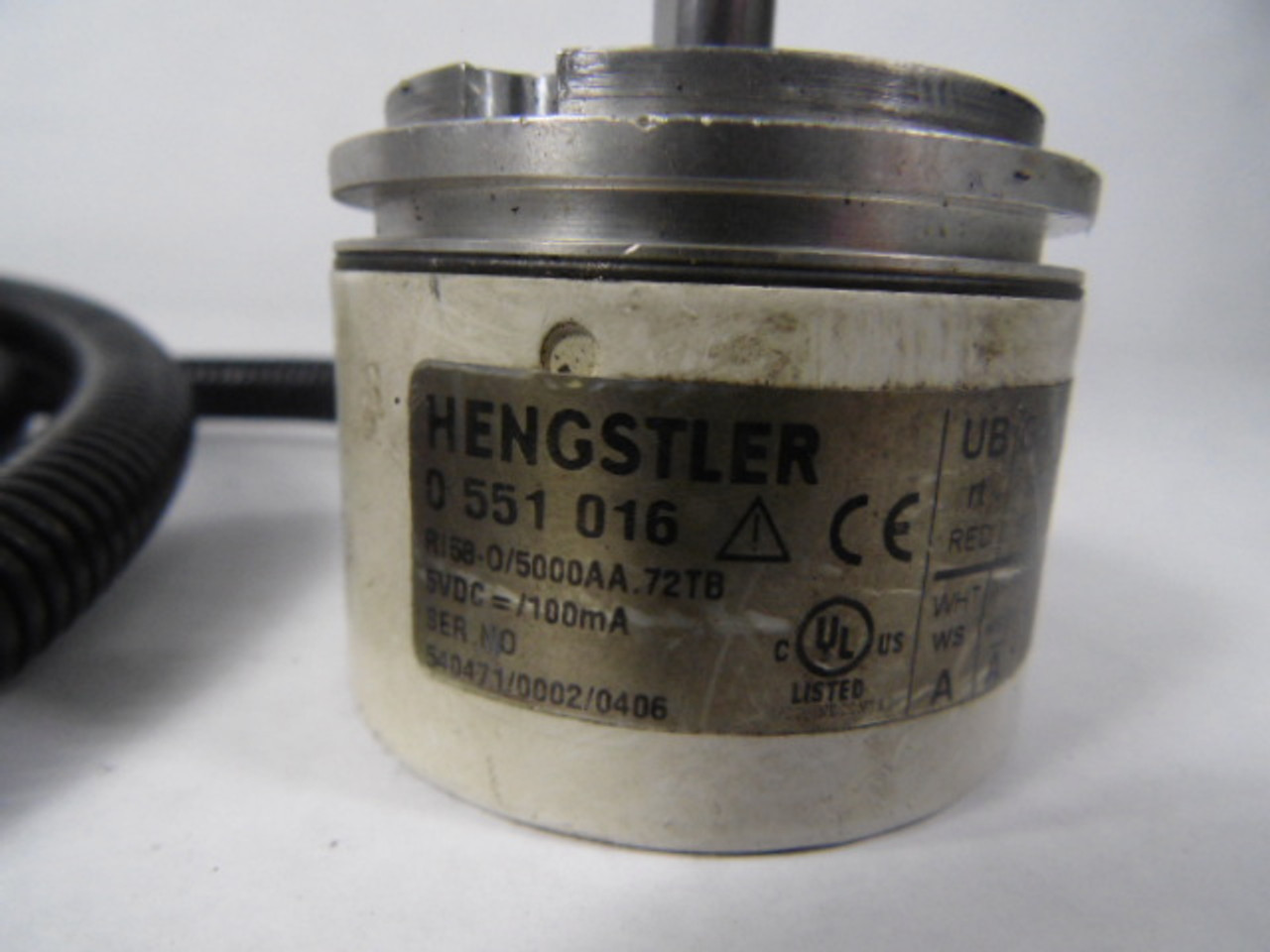 Hengstler 0551016 RI58-0/5000AA.72TB-S Encoder 5VDC USED