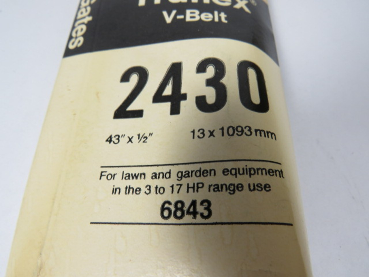 Gates 2430 V-Belt 43" Long 1/2" Wide 5/16" Thick ! NEW !