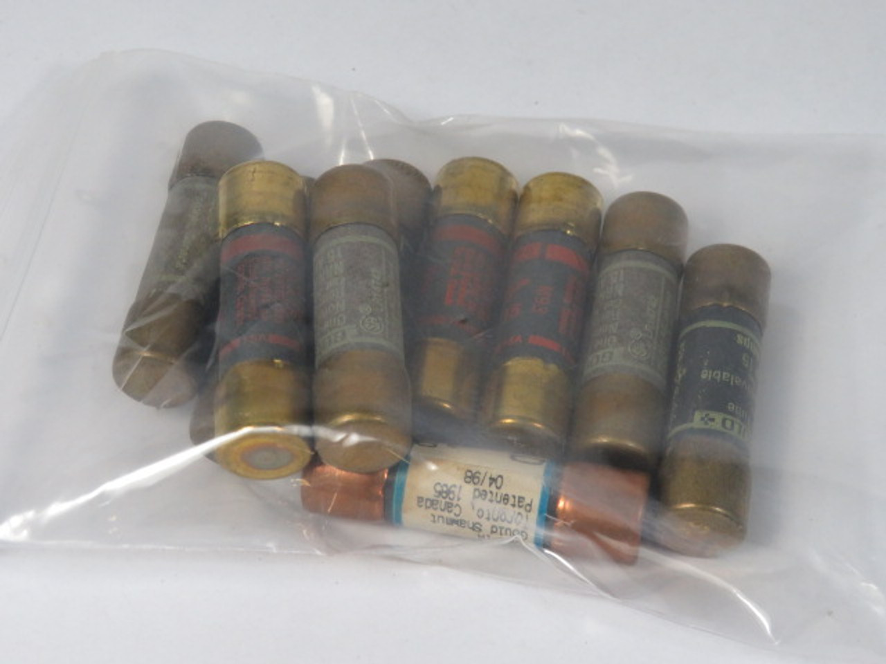 Gould NRN15 One Time Fuse 15A 250V Lot of 10 USED