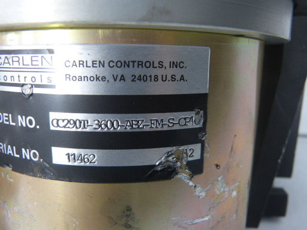 Carlen Controls CC290T-3600-ABZ-FM-S-CP10 Encoder 0-30000RPM 5-30VDC USED