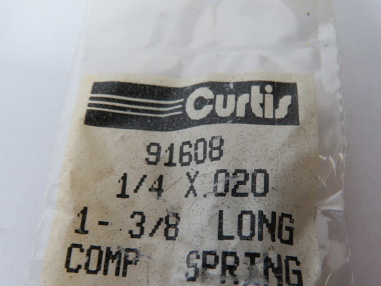 Curtis 91608 Extension Spring 1-3/8" L 1/4" OD .020" WD 4-Pk ! NWB !