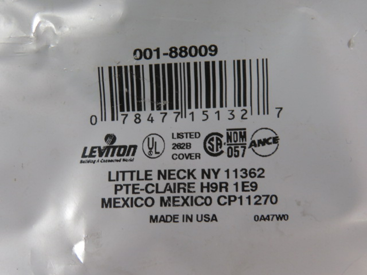 Leviton 001-88009 2-Gang Toggle Switch Wall Plate White ! NWB !
