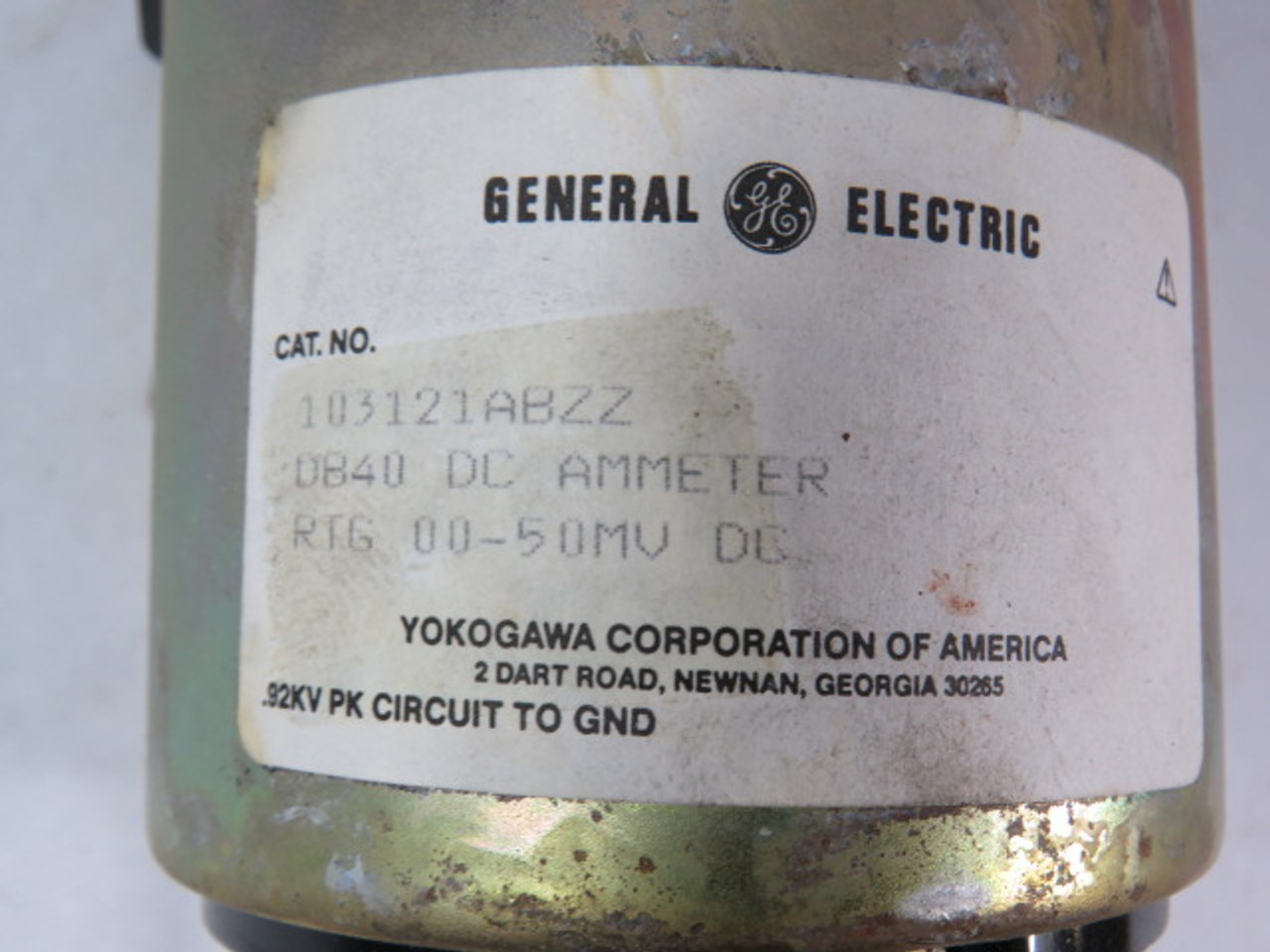 General Electric 103121ABZZ Panel Meter 4MA 0-4000 FPM USED