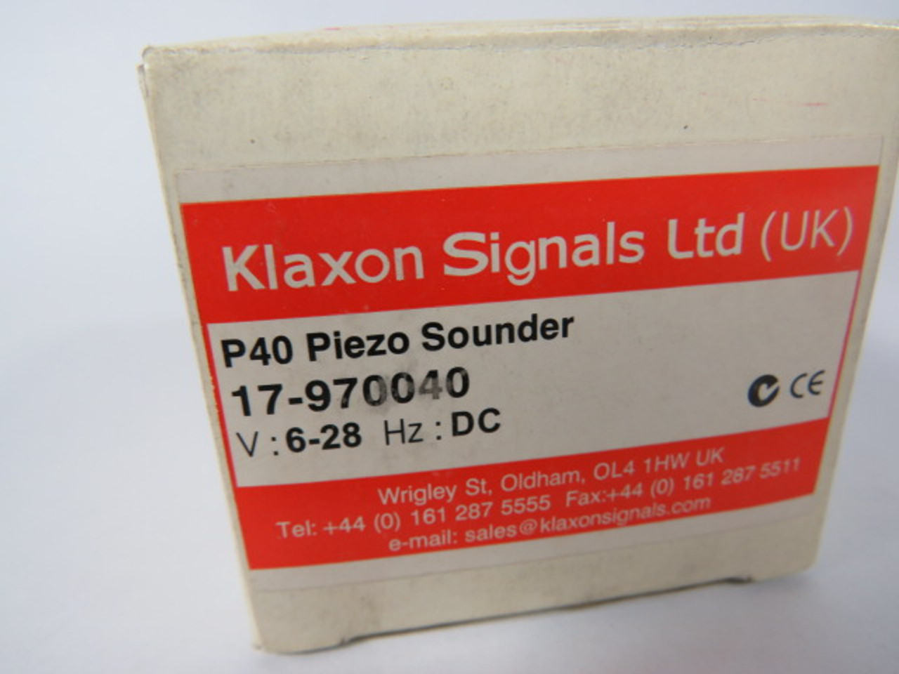 Klaxon Signals 17-970040 P40 2-Tone Sounder Buzzer 40mA 95dB 3200Hz. ! NEW !