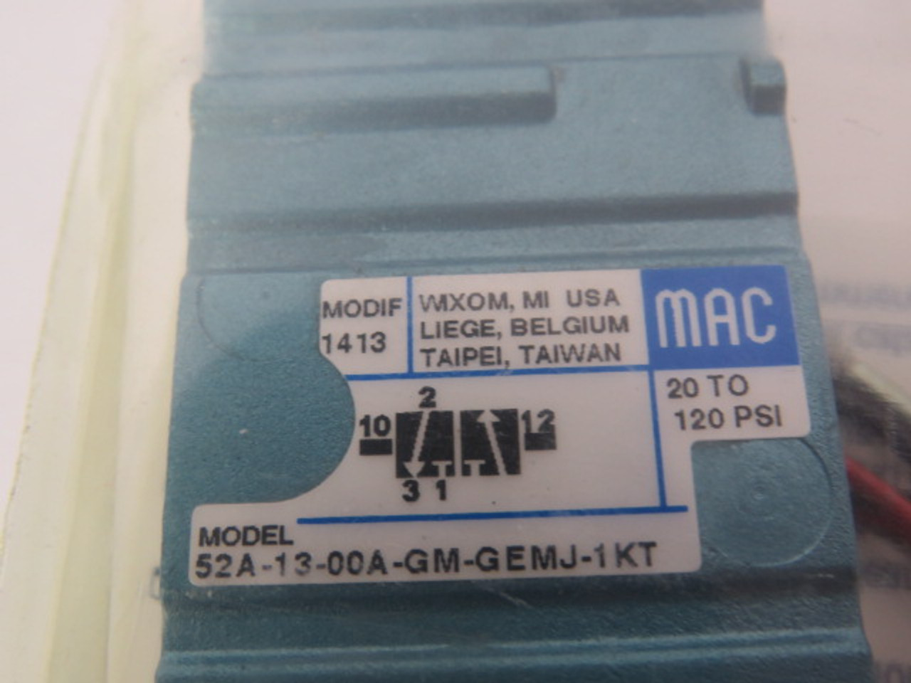 Mac 52A-13-00A-GM-GEMJ-1KT Solenoid Valve 20-120PSI 24VDC 16W ! NEW !