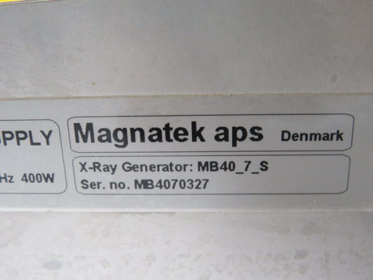 Magnatek MB40_7_S X-Ray Generator 195-265VAC 50/60Hz. 400W USED