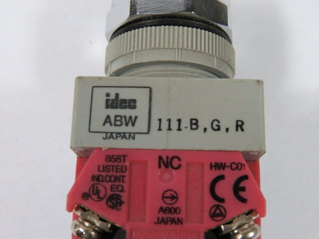 IDEC ABW111 Push Button 1NO/1NC No Button USED