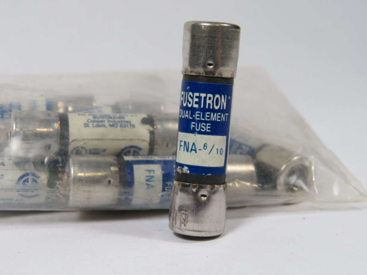 Fusetron FNA-6/10 Dual Element Fuse 6/10A 250V Lot of 10 USED