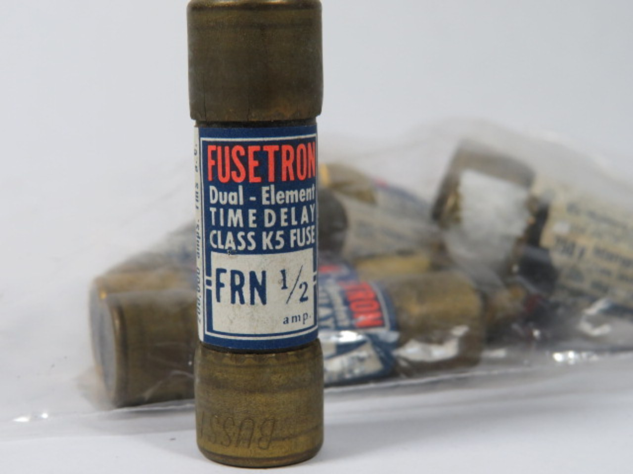 Fusetron FRN-1/2 Dual Element Time Delay Fuse 1/2A 250V Lot of 10 USED
