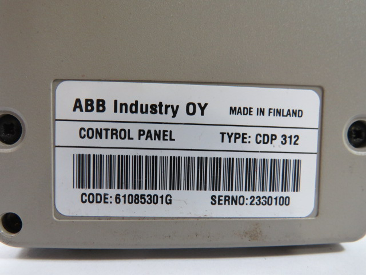 ABB CDP-312 Control Keypad For AC5600 VFD *BROKEN HOLDING CLIPS*  AS IS