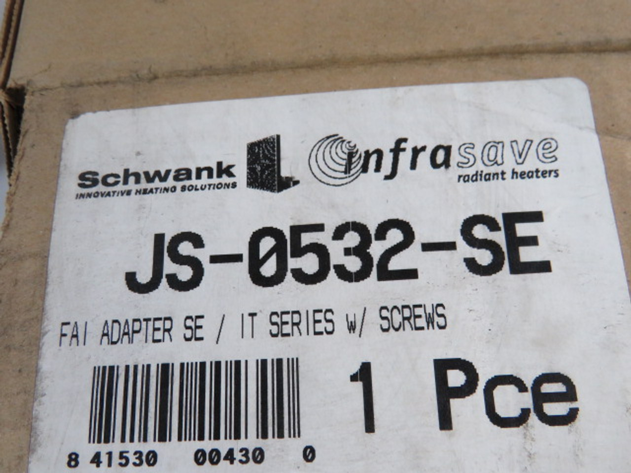 Schwank JS-0532-SE Fresh Air Intake w/ Screws ! NEW !