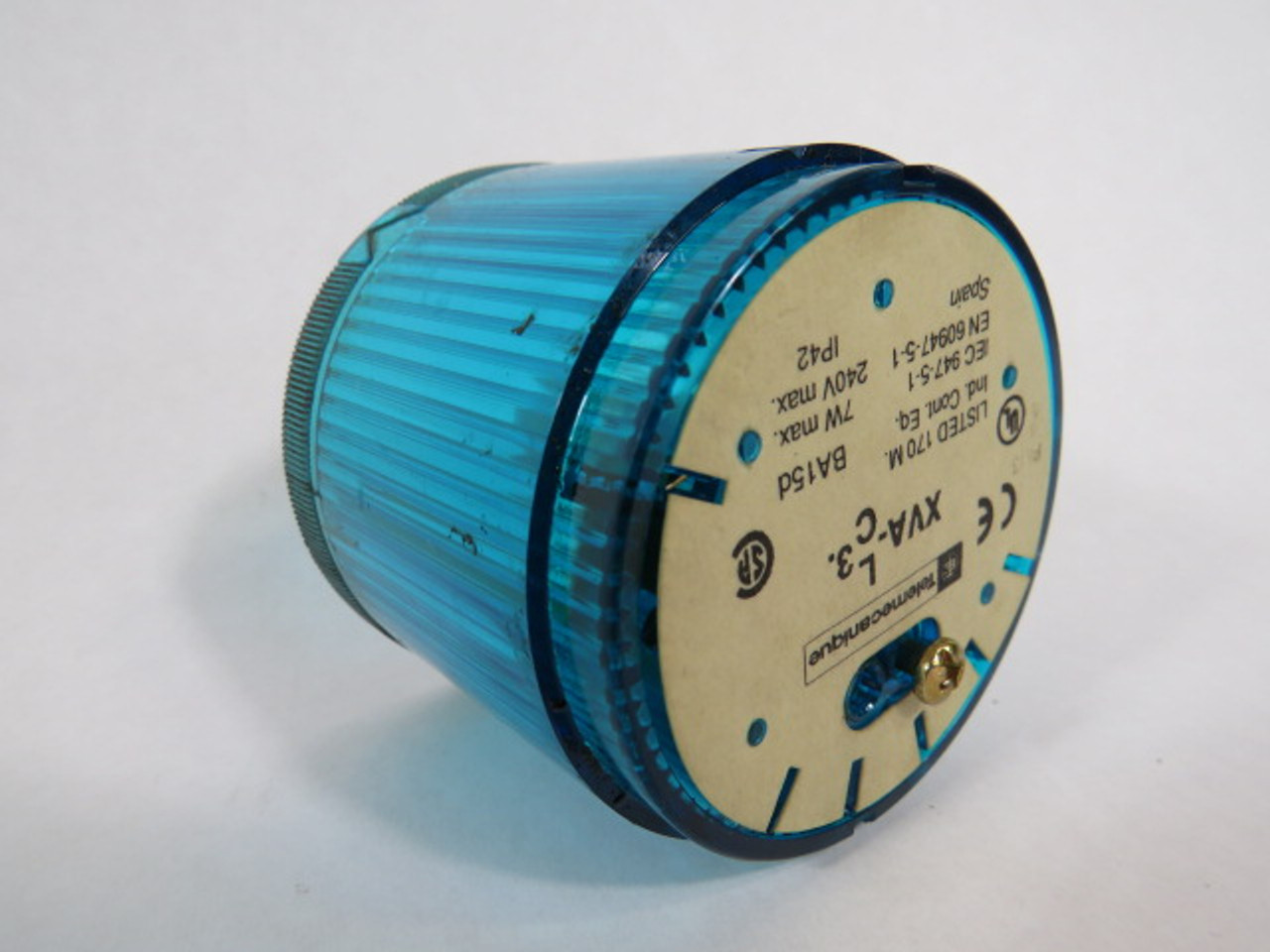 Telemecanique XVA-C36 Stack Light Beacon 240V 7W Blue W/ Bulb USED