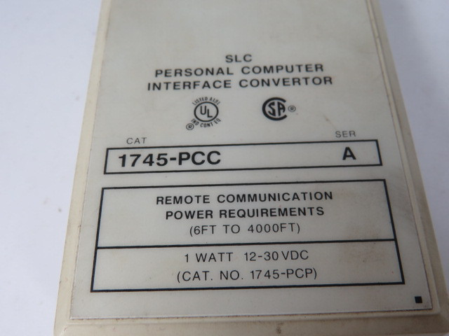 Allen-Bradley 1745-PCC Series A Personal Computer Interface w/o Cable USED