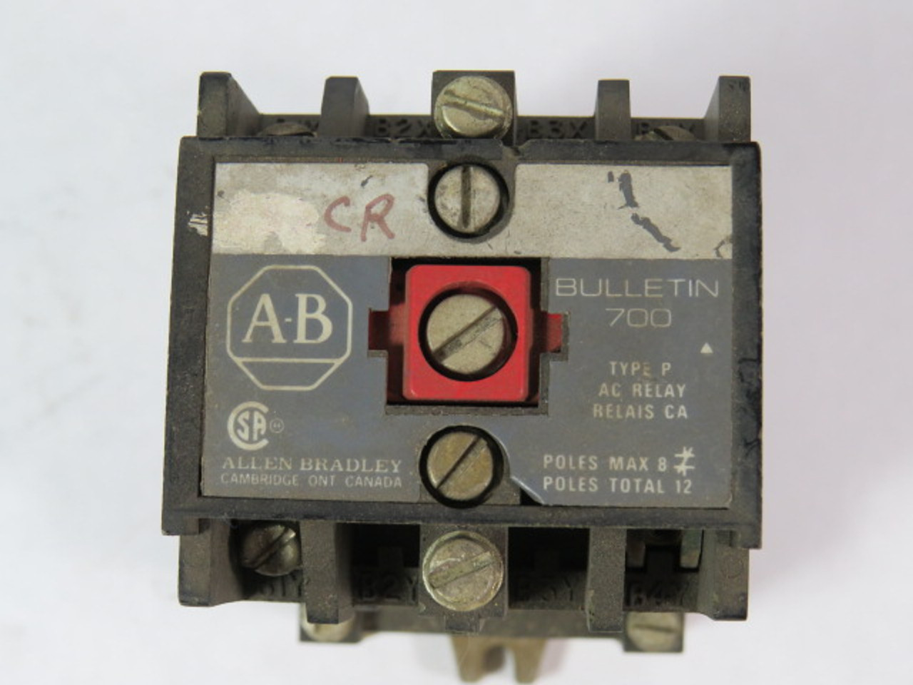 Allen-Bradley 700-P400A1 AC Relay W/2nd Level Deck Ser A 115-120VAC 60Hz USED