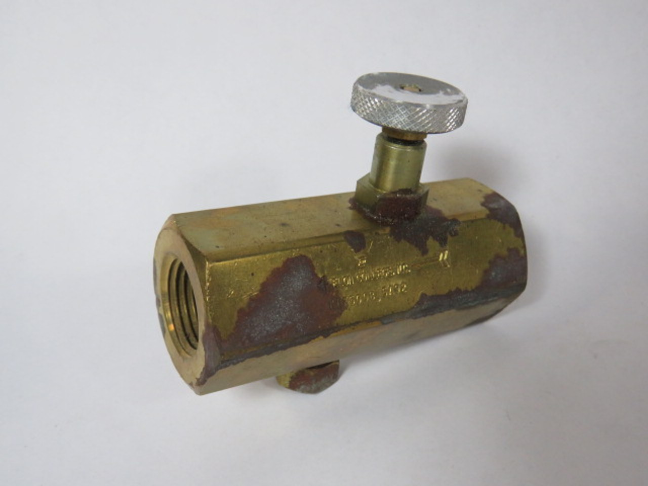 ECI KLF500B Brass Piston Check Valve 1/2" NPT USED