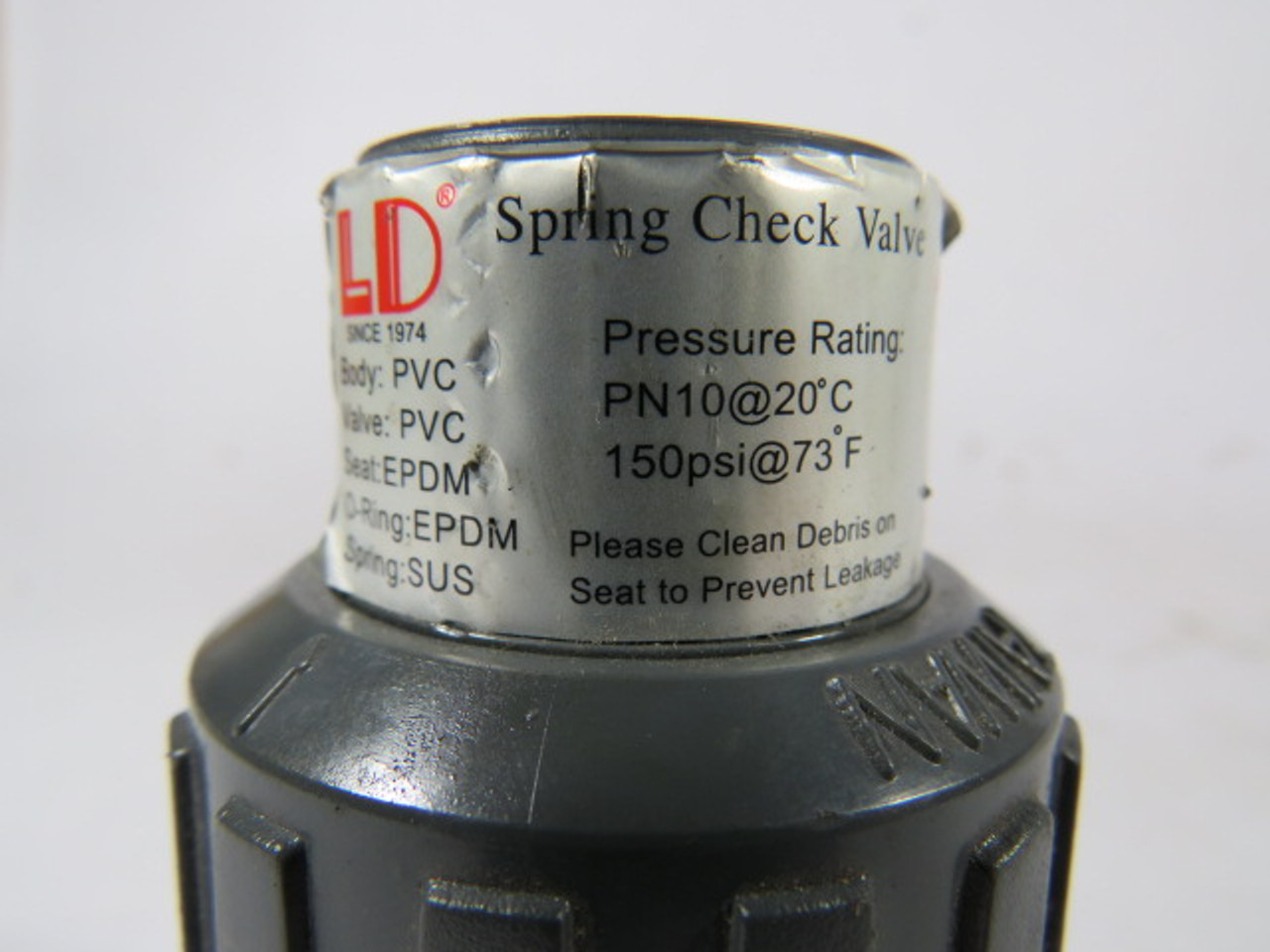LD Valve LD-807-1/2 Spring Check Valve 1/2 150PSI 10Bar USED