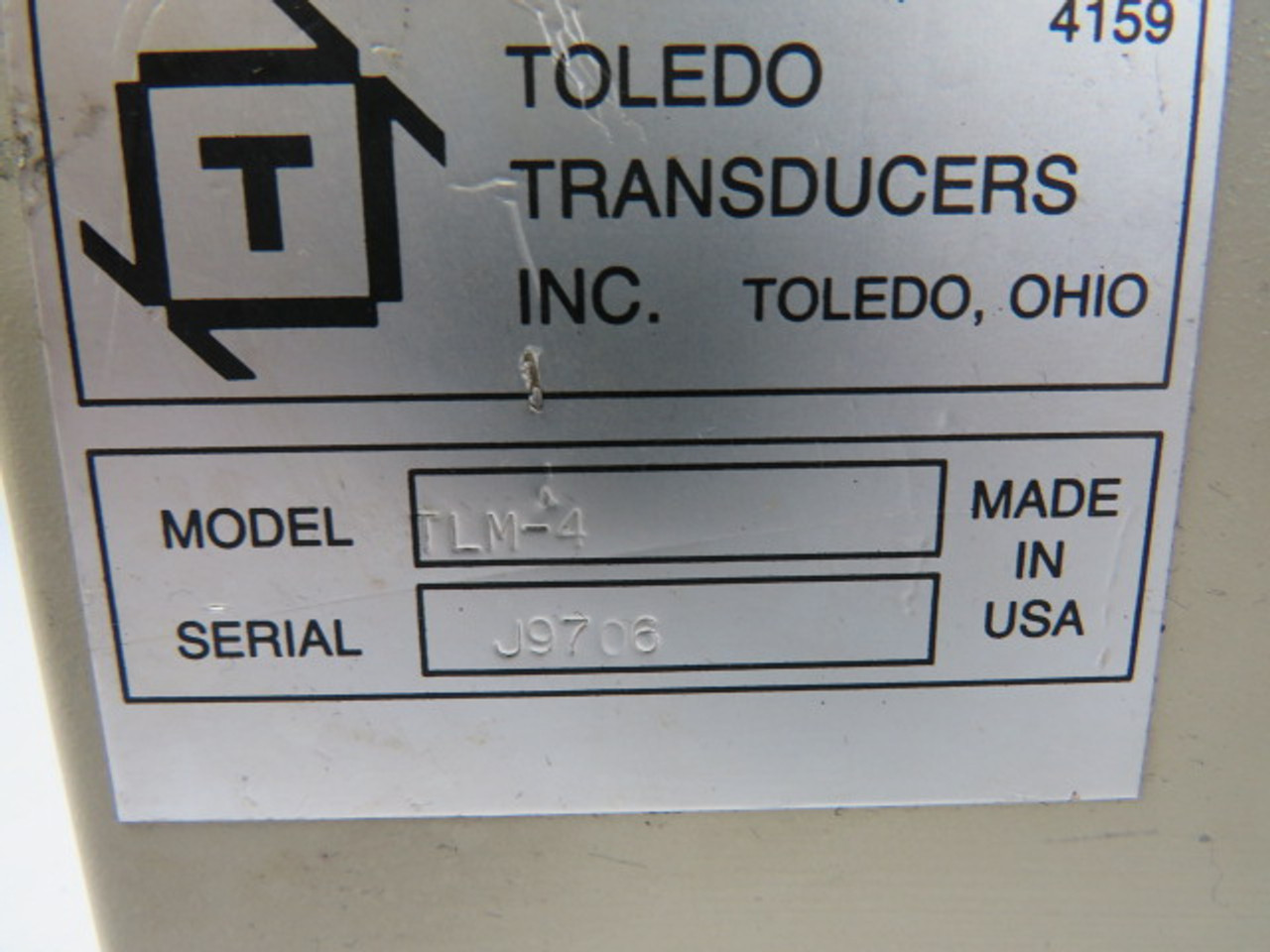 Toledo TLM-4 I/O LOAD Module 12-30VDC 120-240VAC 0.5-1A USED