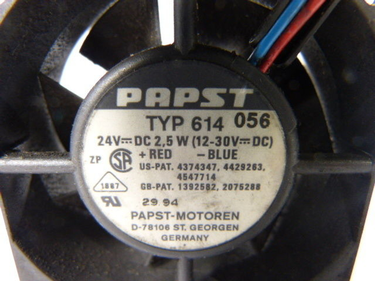Papst Type 614 Axial Fan 24VDC 65mm X 25mm USED