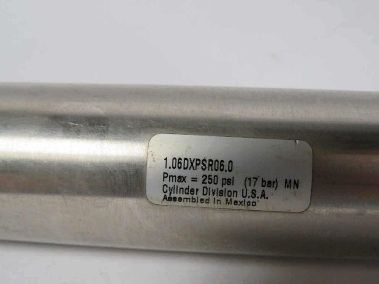 Parker 1.06DXPSR06.0 Pneumatic Cylinder 1.06" Bore 6" Stroke USED