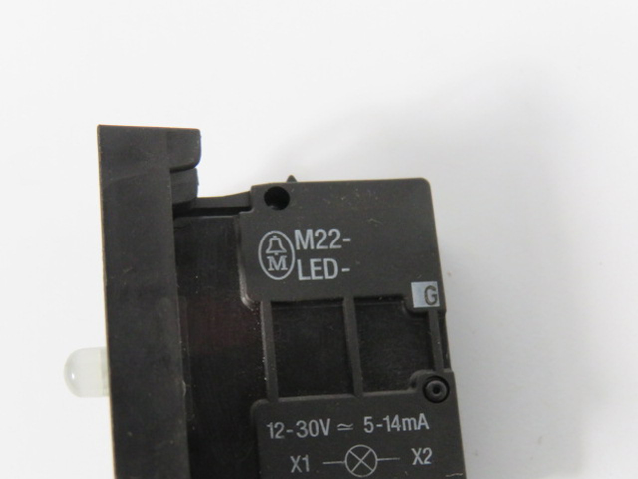 Moeller M22-LED-G Contact Block w/ Mounting Latch 12-30V 5-14mA USED