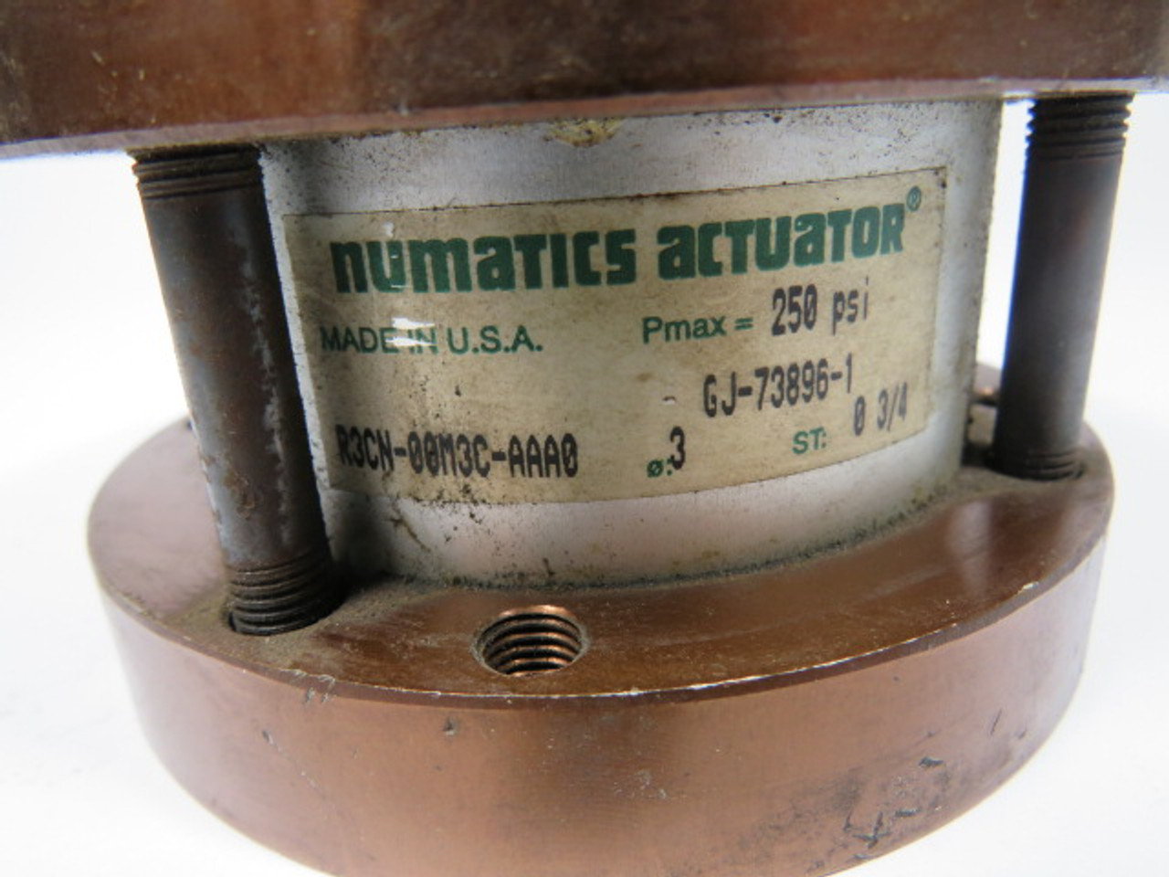 Numatics R3CN-00M3C-AAA0 Pancake Cylinder 3" Bore 3/4" Stroke USED
