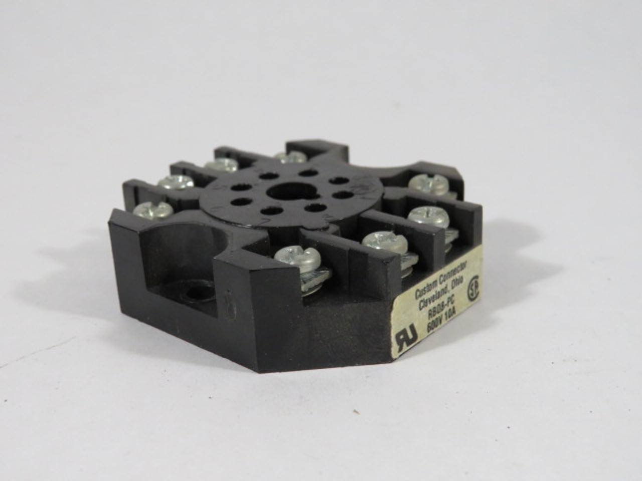 Custom Connector RB08-PC Relay Socket 600V 10A USED