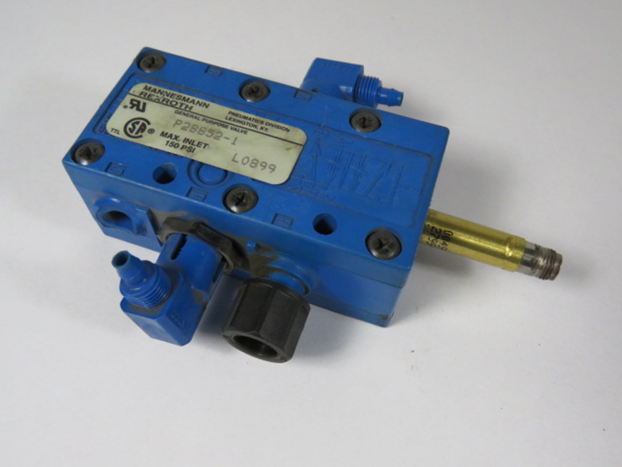 Rexroth P288521 Solenoid Poppet Valve 150PSI  (BROKEN / NO SOLENOID) ! AS IS !