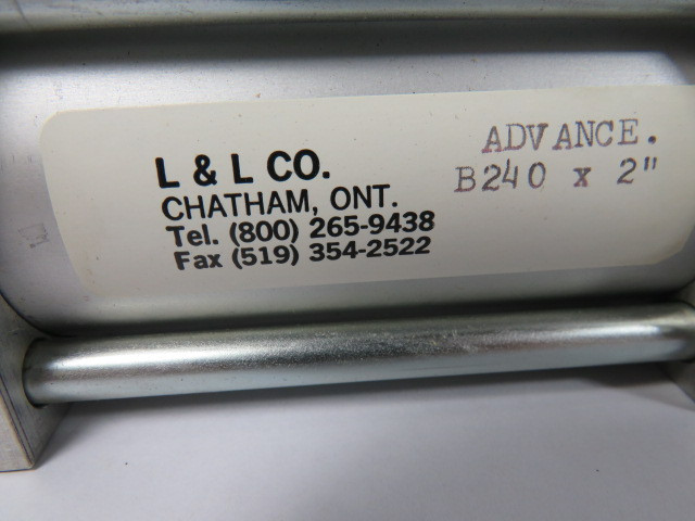 L&L B240X2" Pneumatic Cylinder 1/2" Bore 2" Stroke DMG Box  NEW