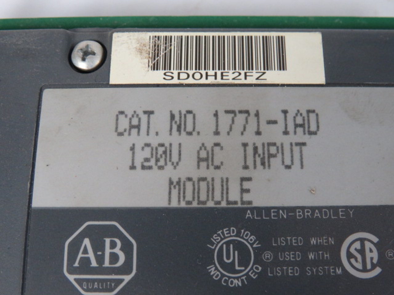 Allen-Bradley 1771-IAD Input Module 120VAC USED
