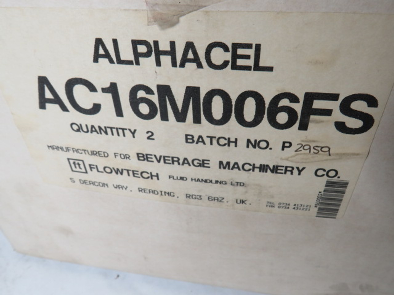 Alphacel AC16M006FS Cylindrical Filter Box of 2 ! NEW !
