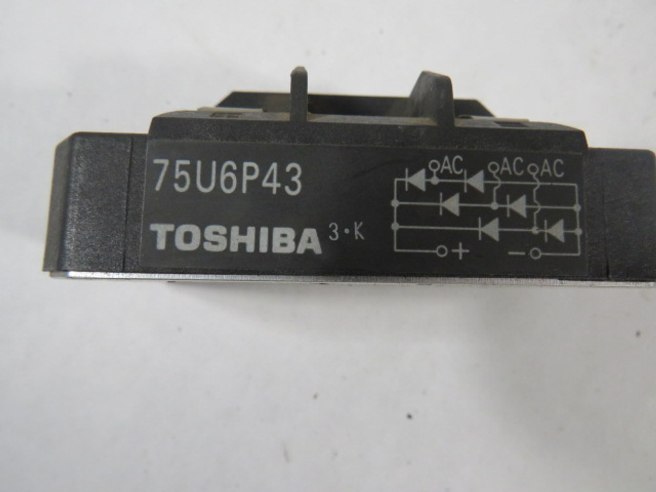 Toshiba 75U6P43 Bridge Rectifier Diode 1600V 75A 3Ph Missing Screws USED