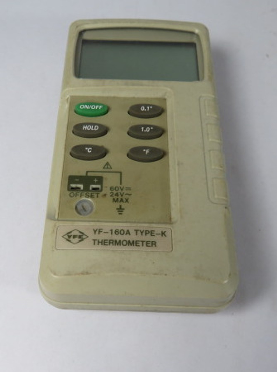 YFE YF-160A Type K Free-Standing Thermometer w/o Probe 50-1300DEG C USED