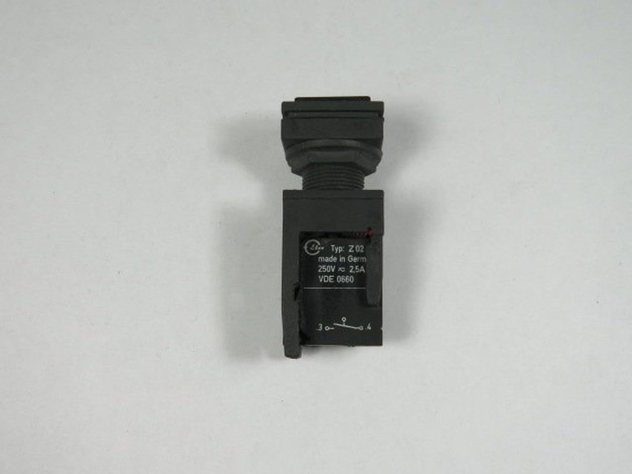 Elan 0120040 Black Square Push Button 250V 2.5A 1NO USED