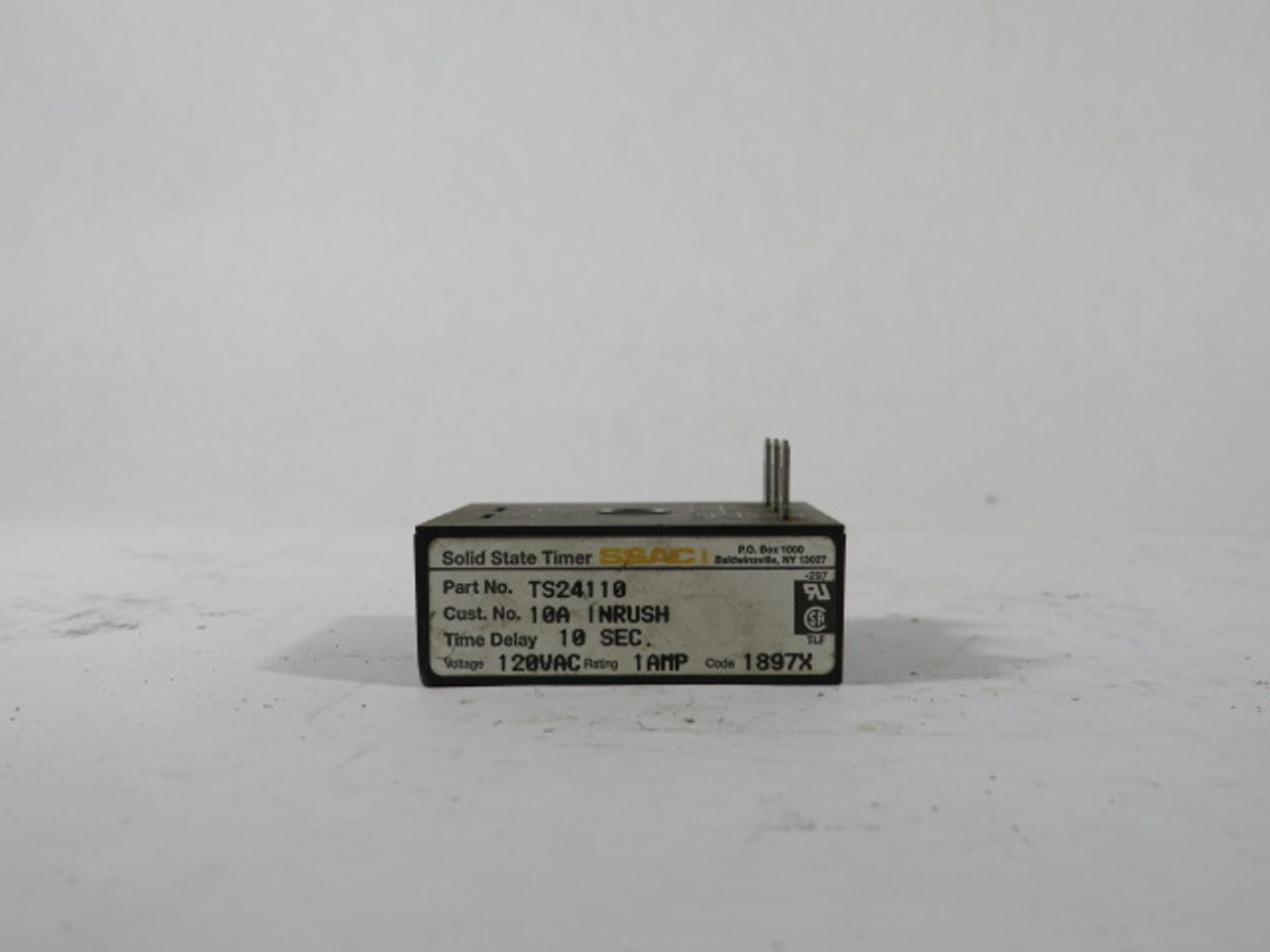 SSAC TS24110 Solid State Timer 10 Sec Time Delay 120VAC 1A USED