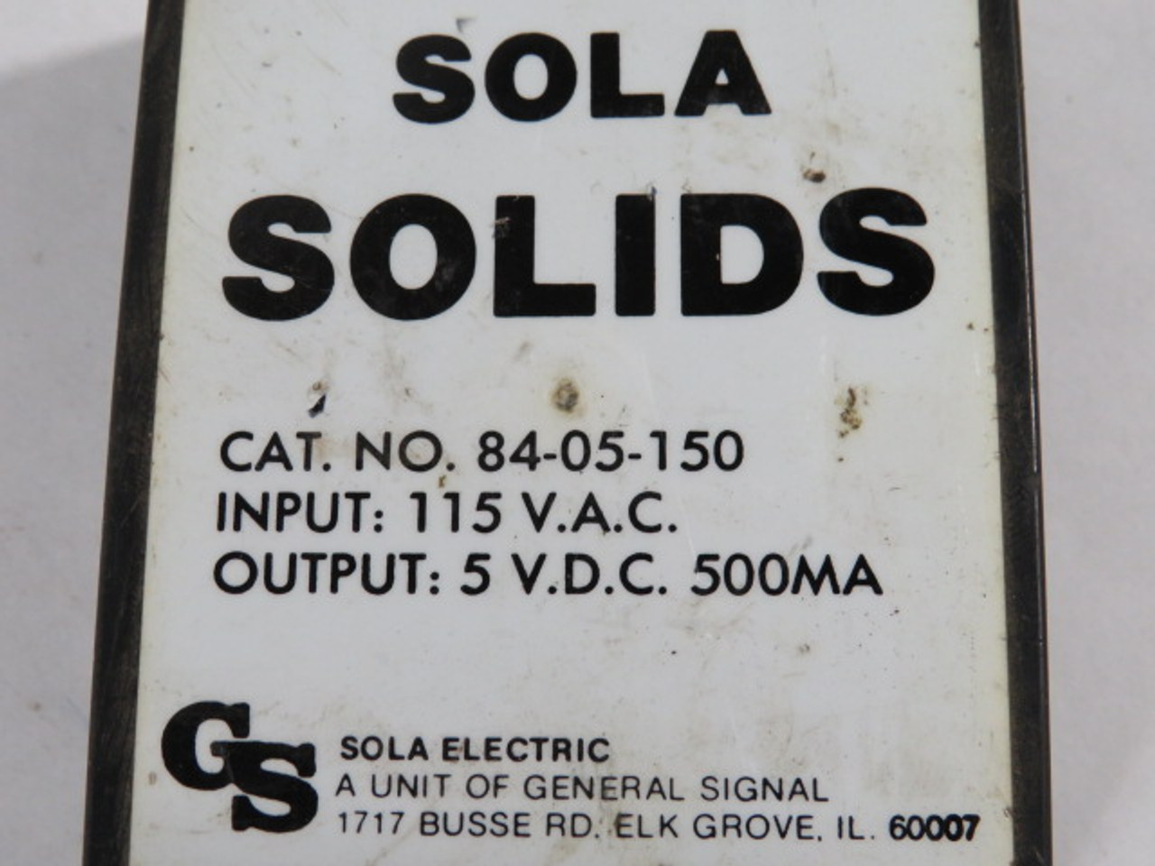 Sola Solids 84-05-150 Power Module 115VAC Input 5VDC 500MA Output USED