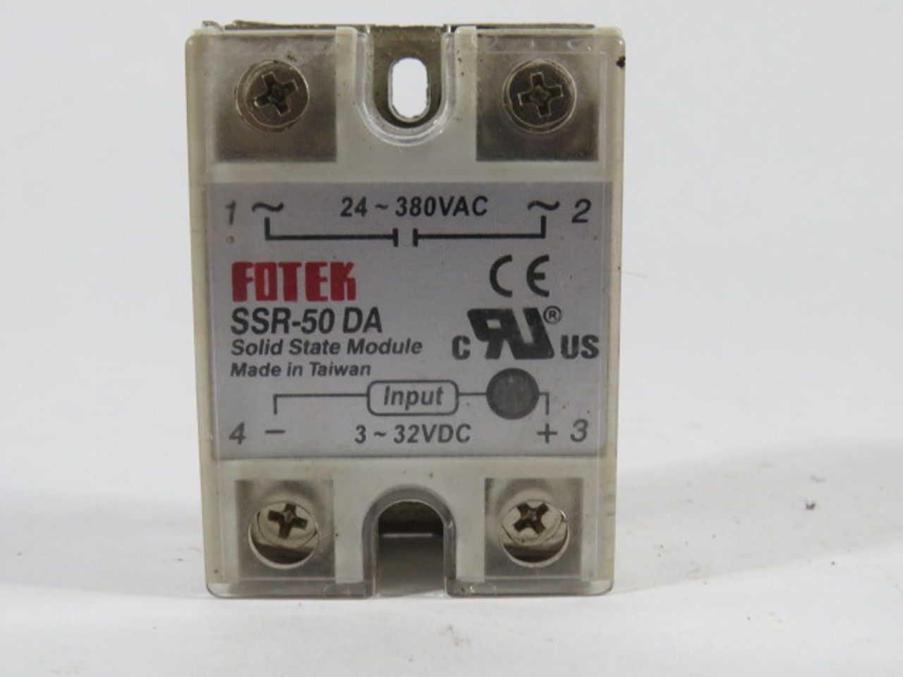 Fotek SSR-50 DA Solid State Module 24-380VAC 3-32VDC USED