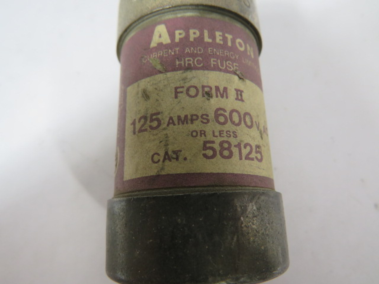 Appleton 58125 Current & Energy Limiting Fuse 125A 600VAC USED