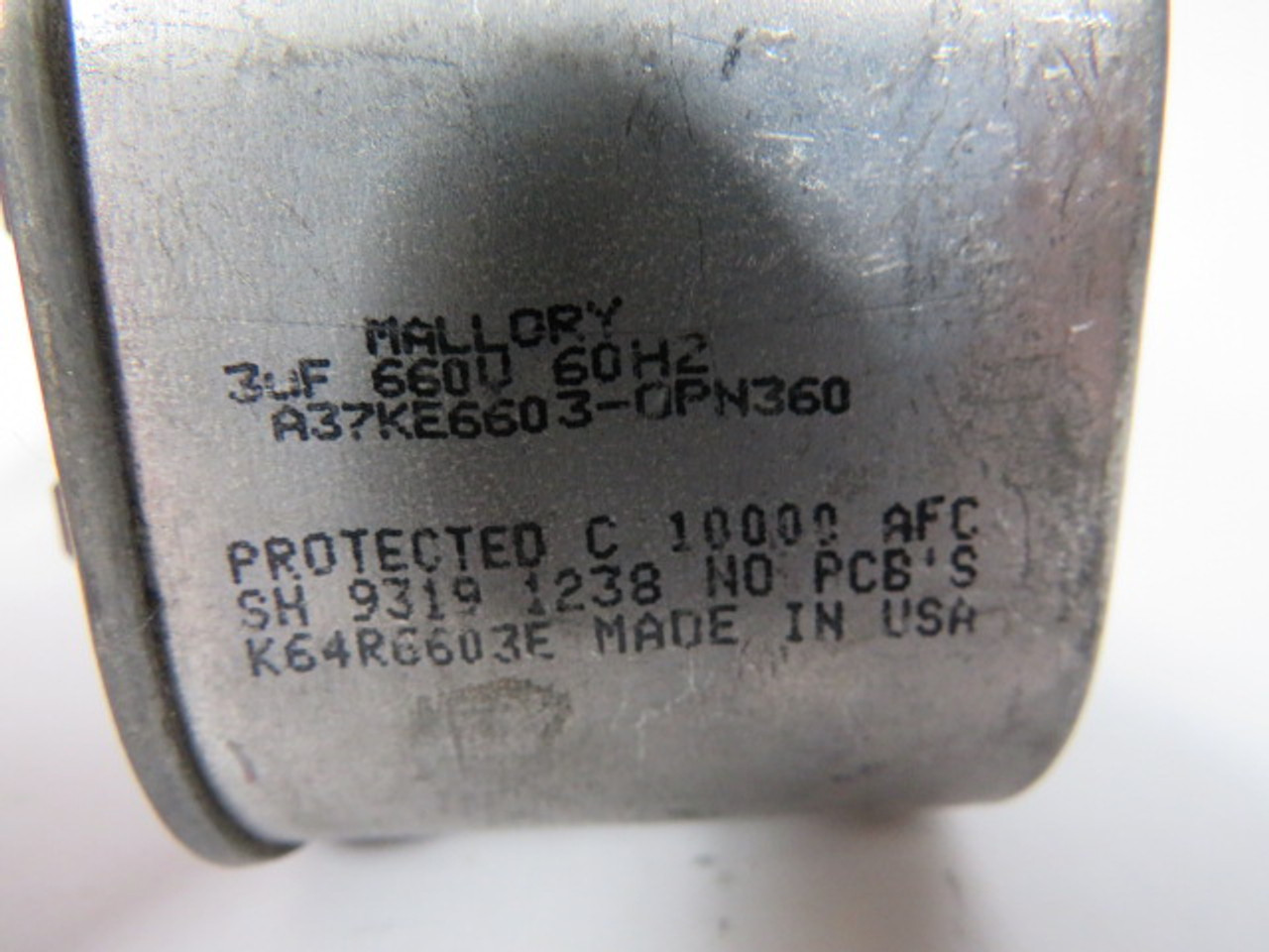 Mallory A37KE6603-OPN360 Capacitor 3uf 660V 60Hz USED