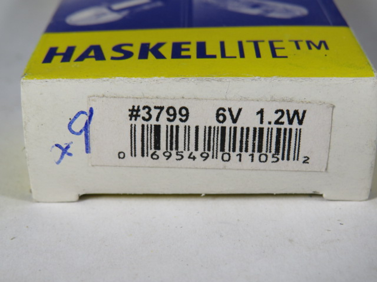 Haskellite 3799 Miniature Indicator Bulb BA7S Base 6V 0.2A 1.2W Lot of 9 ! NEW !