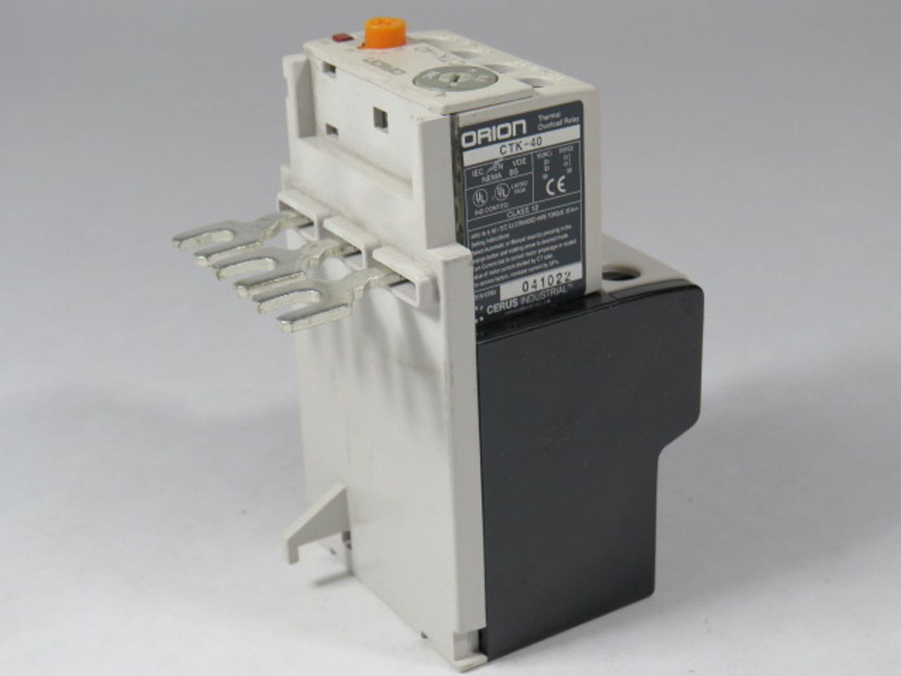 Cerus Orion CTK-40/3-8A Thermal Overload Relay 5-8A Range USED