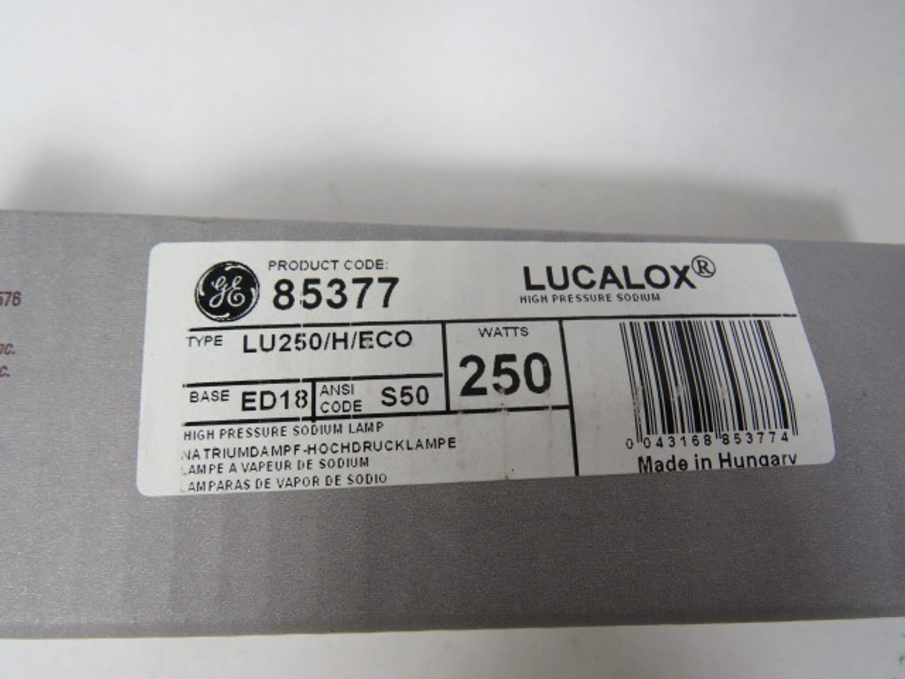 General Electric LU250/H/ECO Mercury High Pressure Sodium Lamp 250W 277V ! NEW !