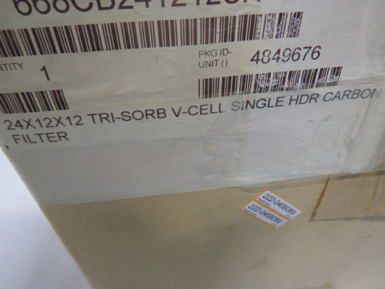 Tridim 24X12X12 36lbs Carbon Tri-Sorb V-Cell Single HDR Carbon Filter ! NEW !